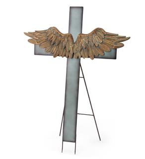 Cross with Angel Wings - Harley Davidson Tribute