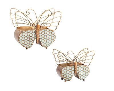 Teal Butterfly Planters