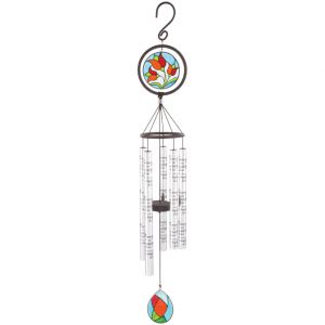 In Memory Stained Glass Sonnet Windchime