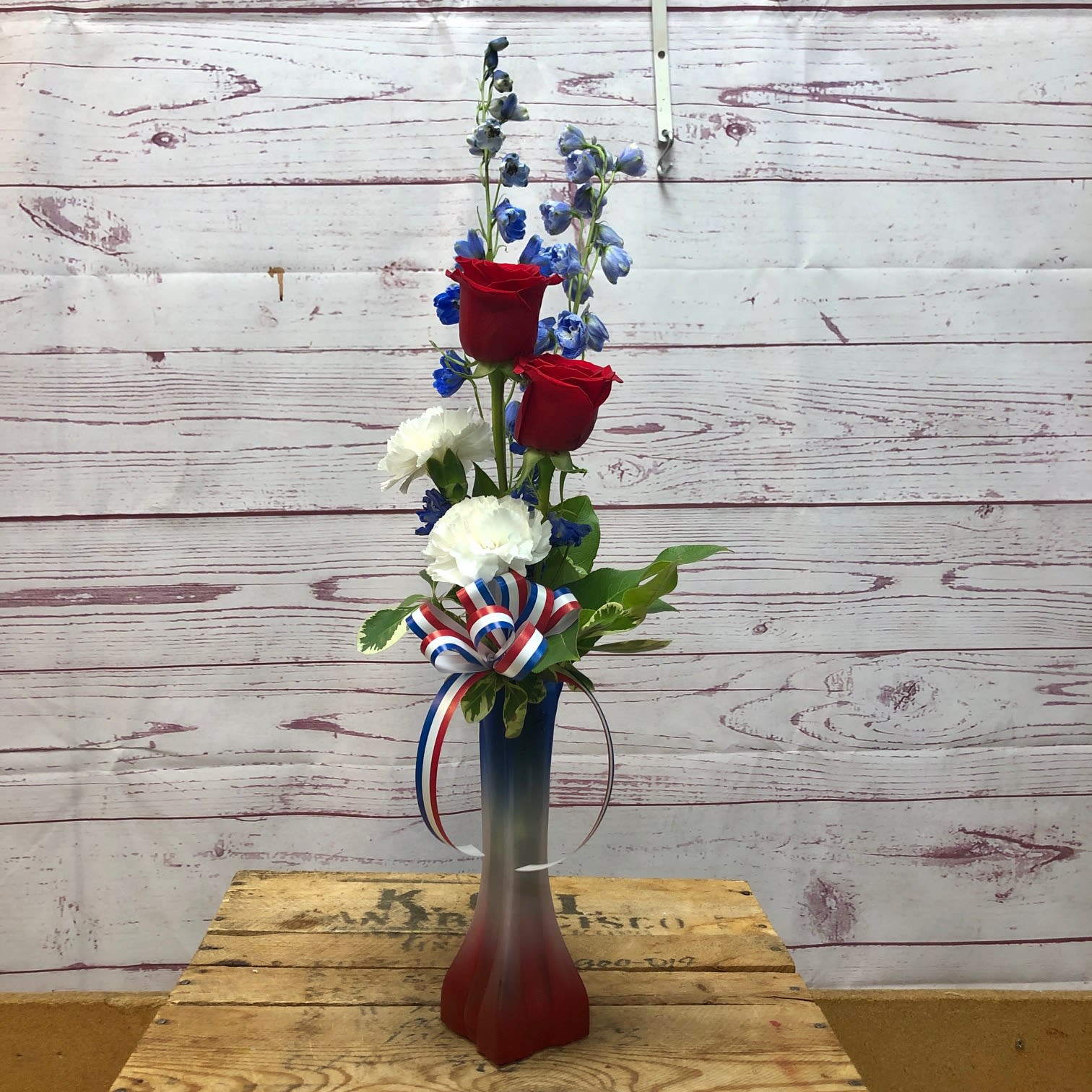 Patriotic Bomb Pop Vased Arrangement