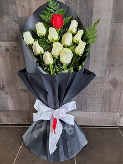 Black Beauty Dozen Roses Flower Bouquet