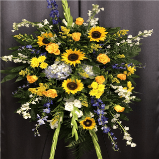 Sunflowers and Delphinium - SP16 Flower Bouquet