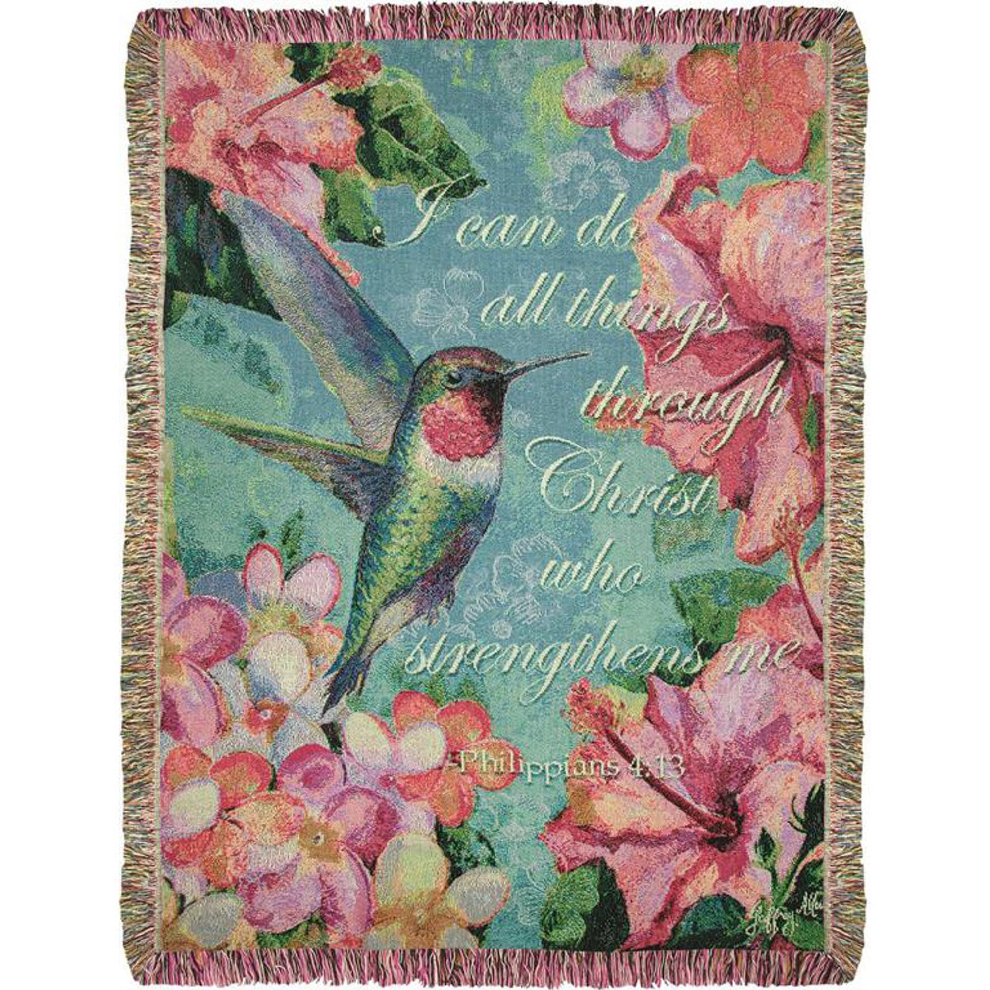 Hummingbird Hibiscus Tapestry Flower Bouquet