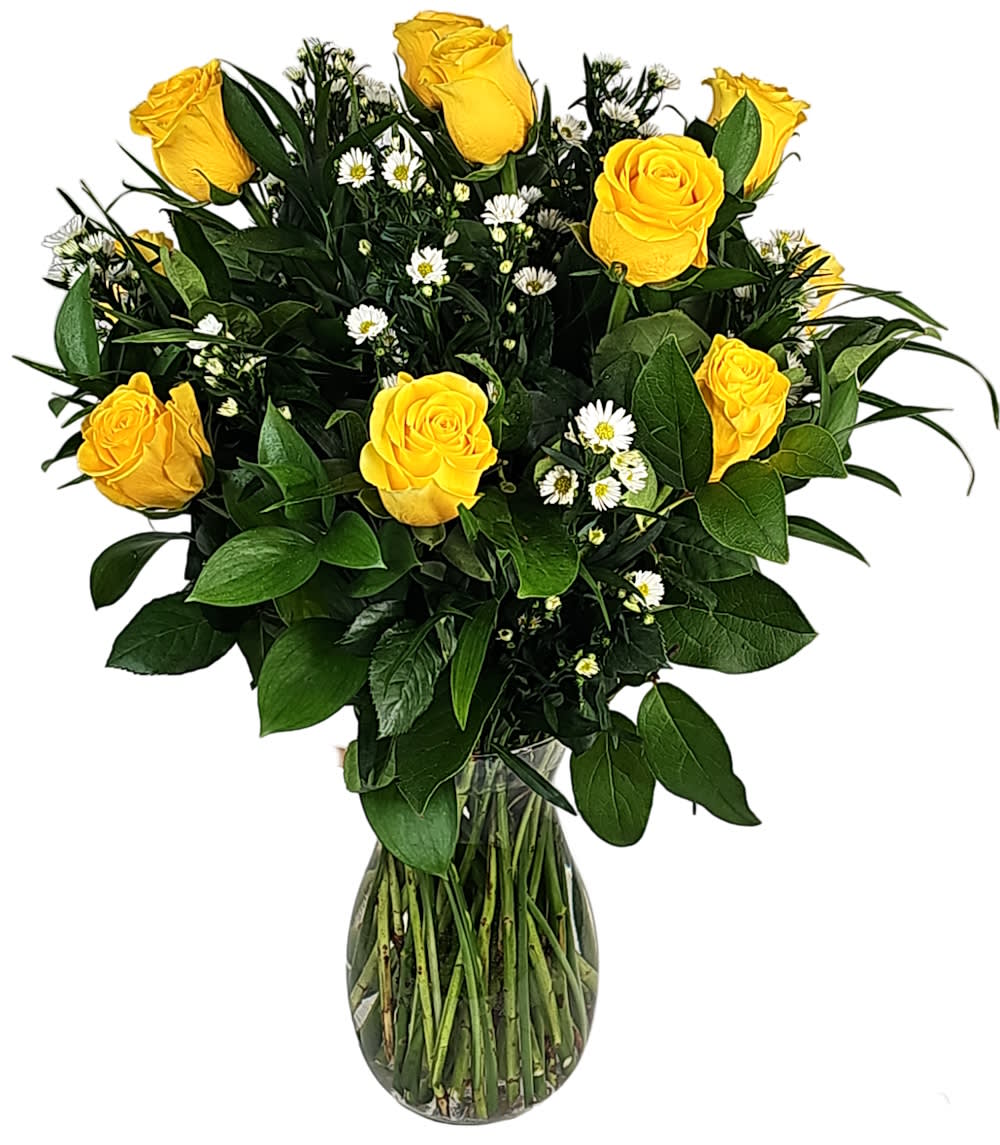 Dz Yellow premium Roses Flower Bouquet