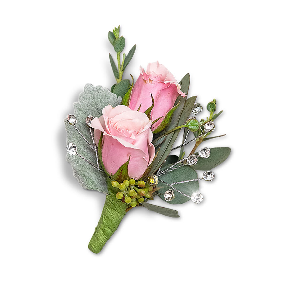 Glossy Boutonniere Flower Bouquet