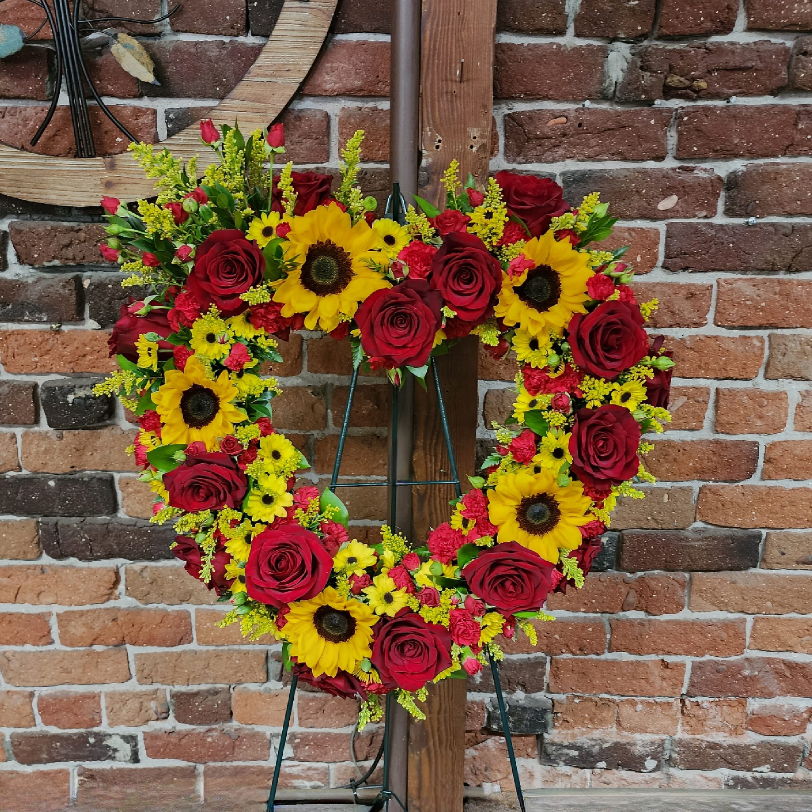Rustic Heart Wreath Flower Bouquet