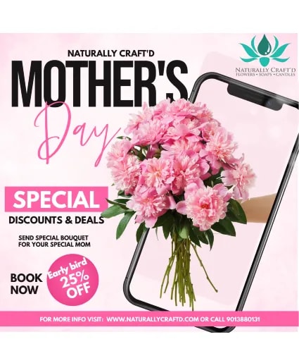 MOTHER'S DAY DEALS FLOWERS, BATH & BODY AND CANDLES Flower Bouquet