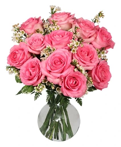 CHANTILLY PINK ROSES ARRANGEMENT