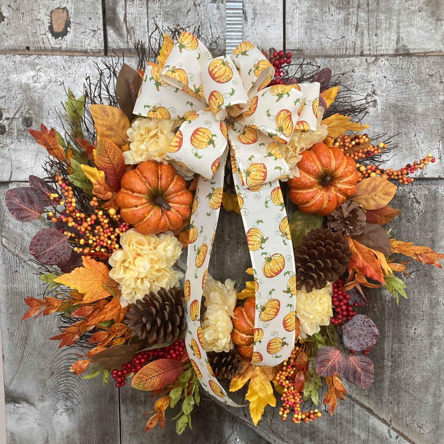 Bountiful Harvest Silk (Artificial) Wreath