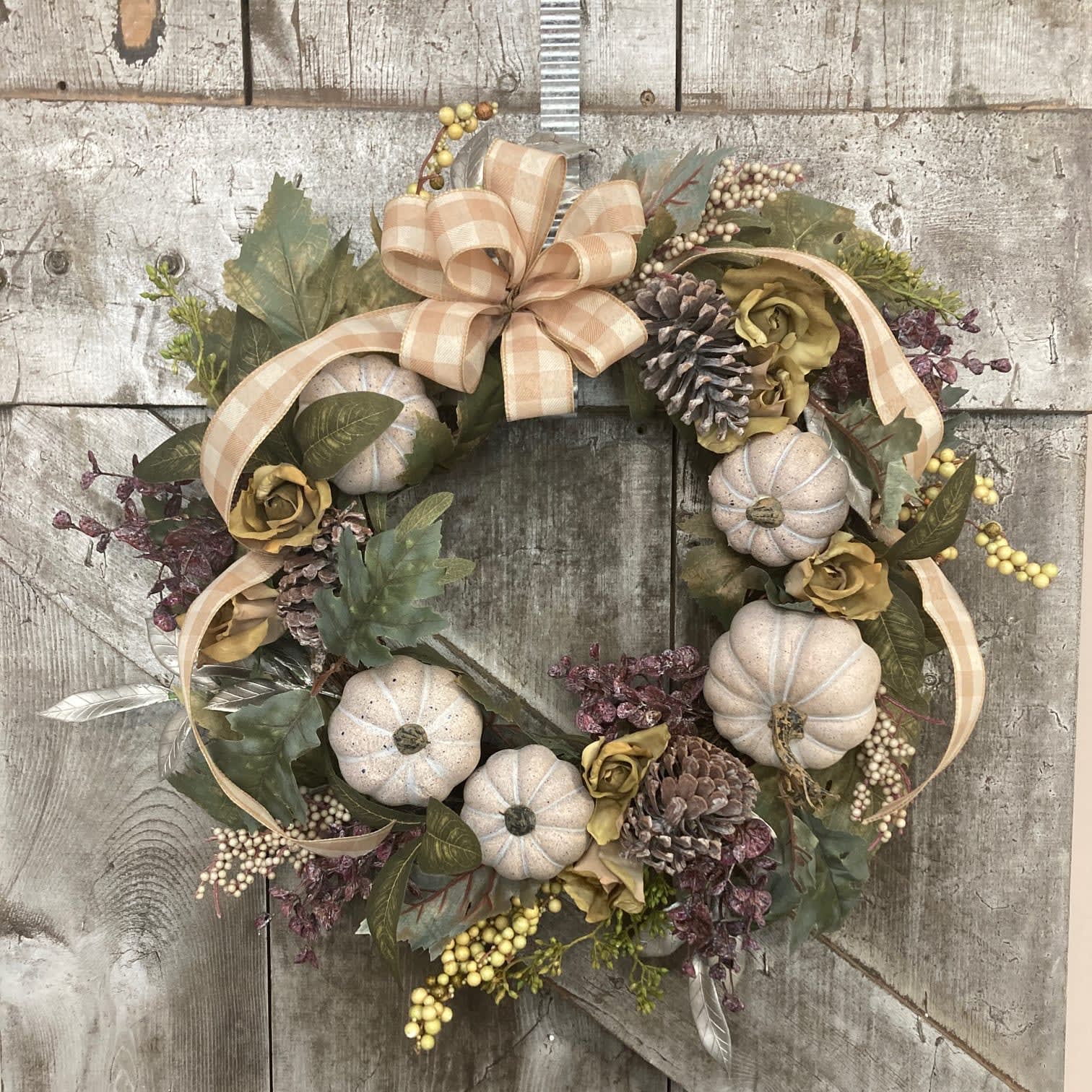 Pale Fall Silk (Artificial) Wreath