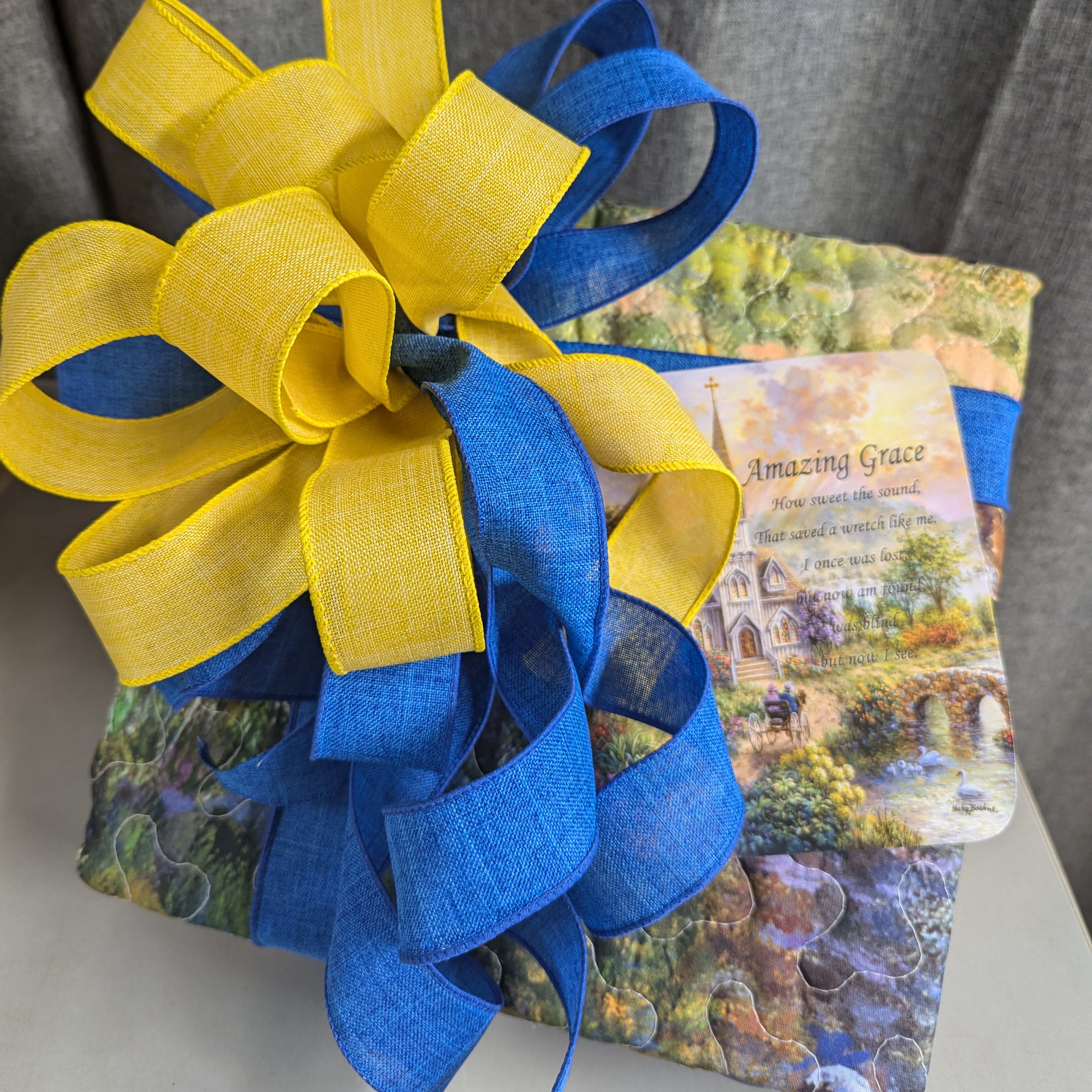 Amazing Grace Quilted Throw Flower Bouquet