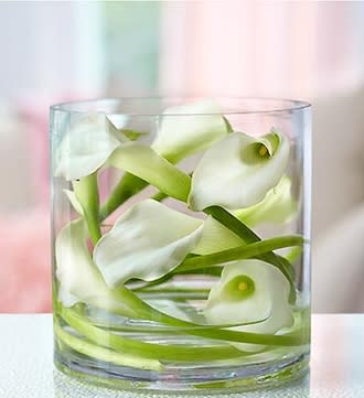 Mini Calla Wrapped in Cylinder