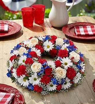 Red, White and Blue Centerpiece