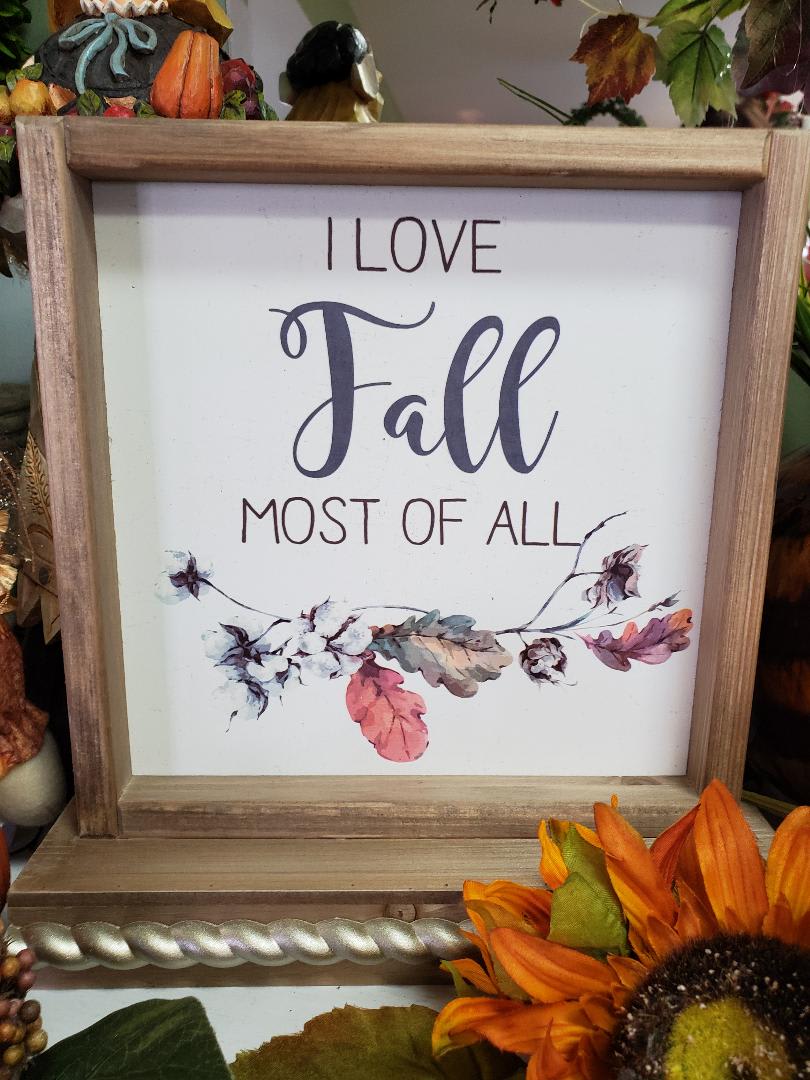 Fall Plaque Flower Bouquet