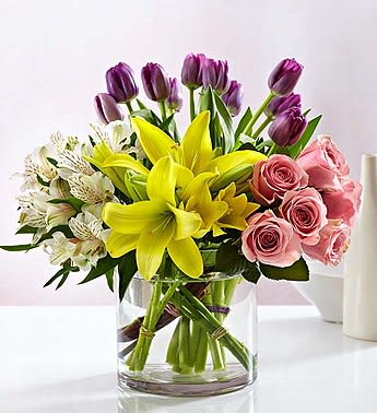 Modern Spring Mix Flower Bouquet