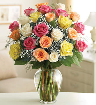 Ultimate Elegance™ Long Stem Assorted Roses Flower Bouquet