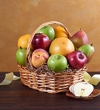 All Fruit Basket Flower Bouquet