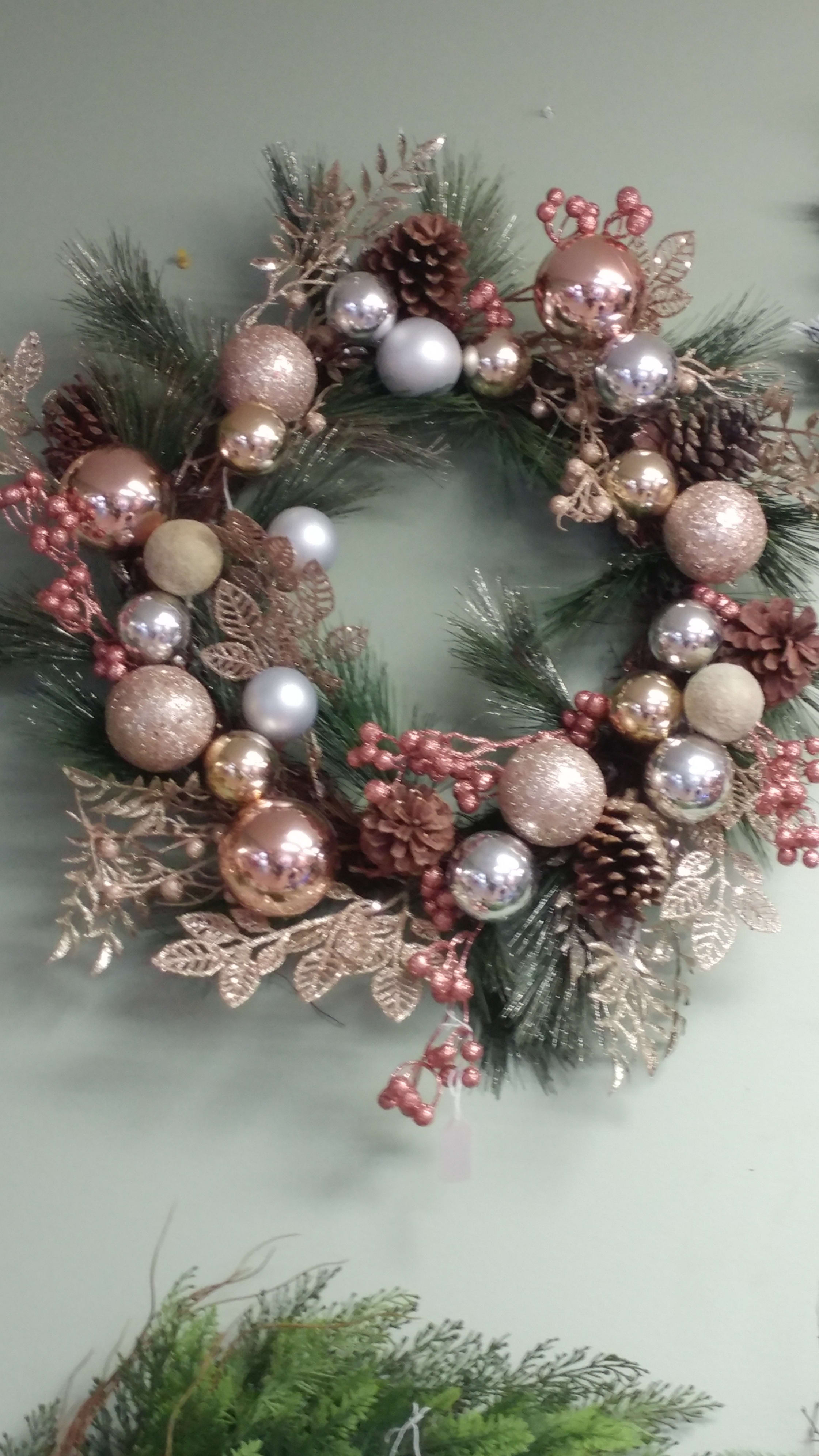 Copper & Bronze Wreath Flower Bouquet