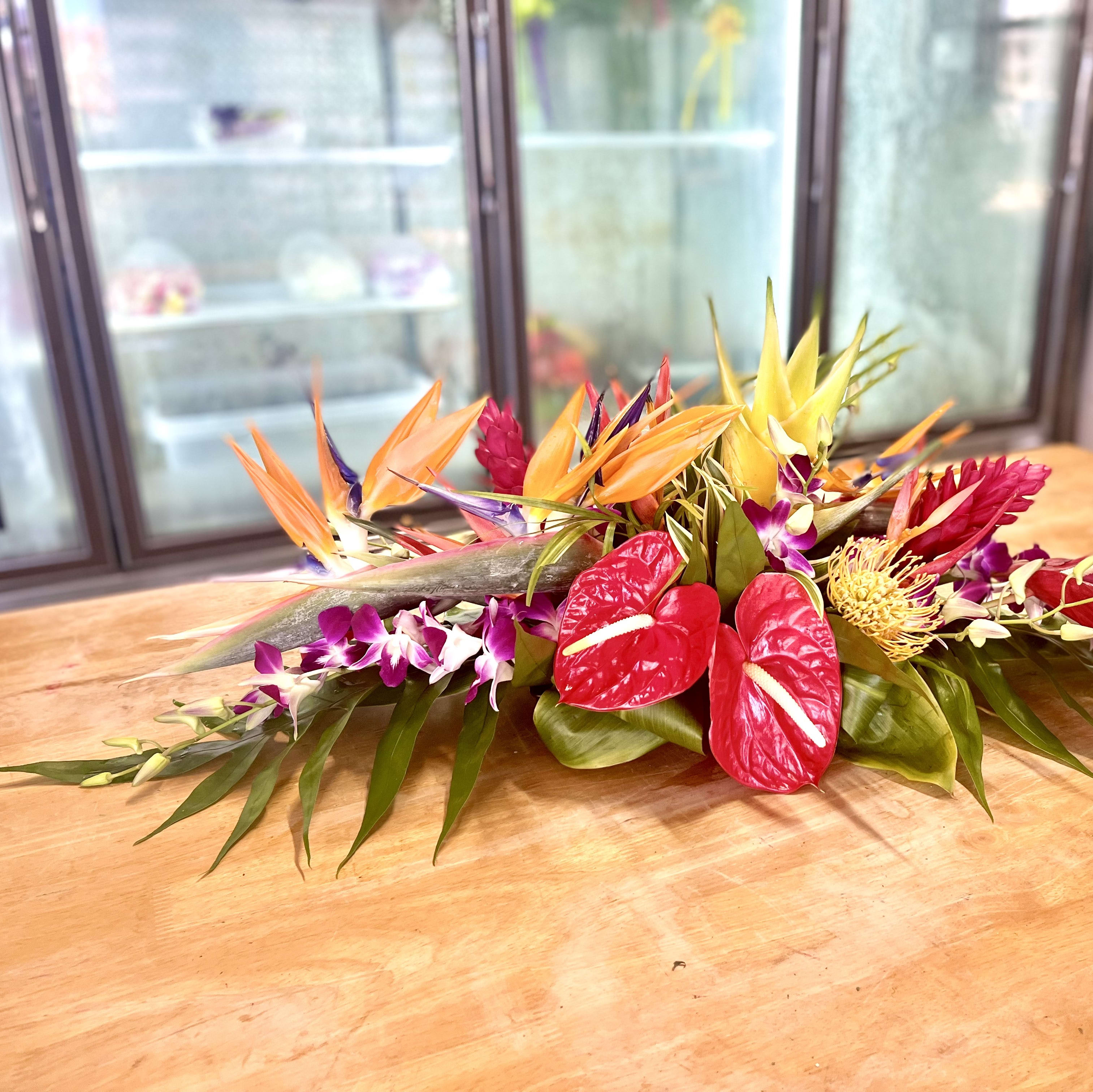 Tropical Long & Low Centerpiece