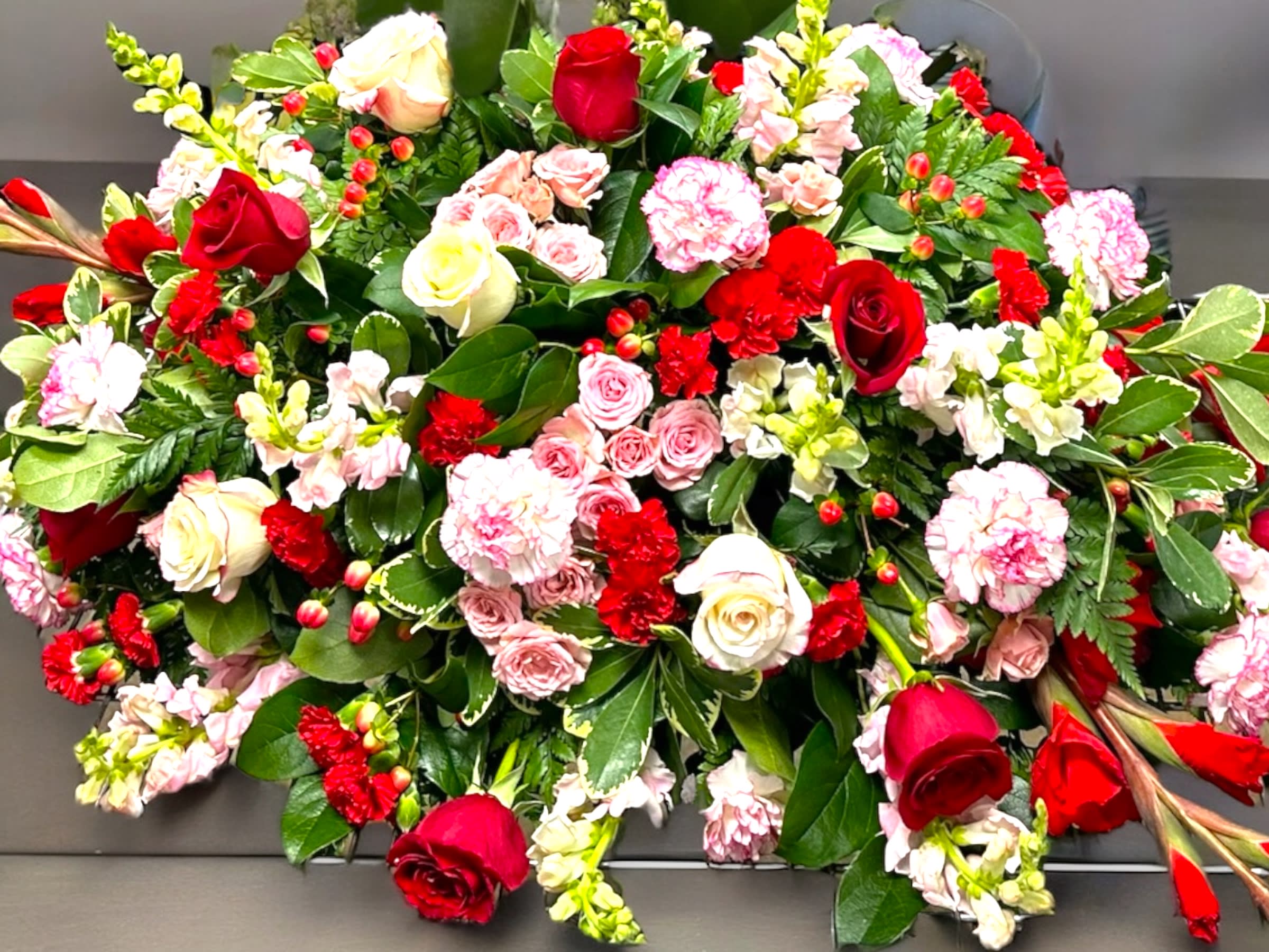 My True Love Casket Spray Flower Bouquet