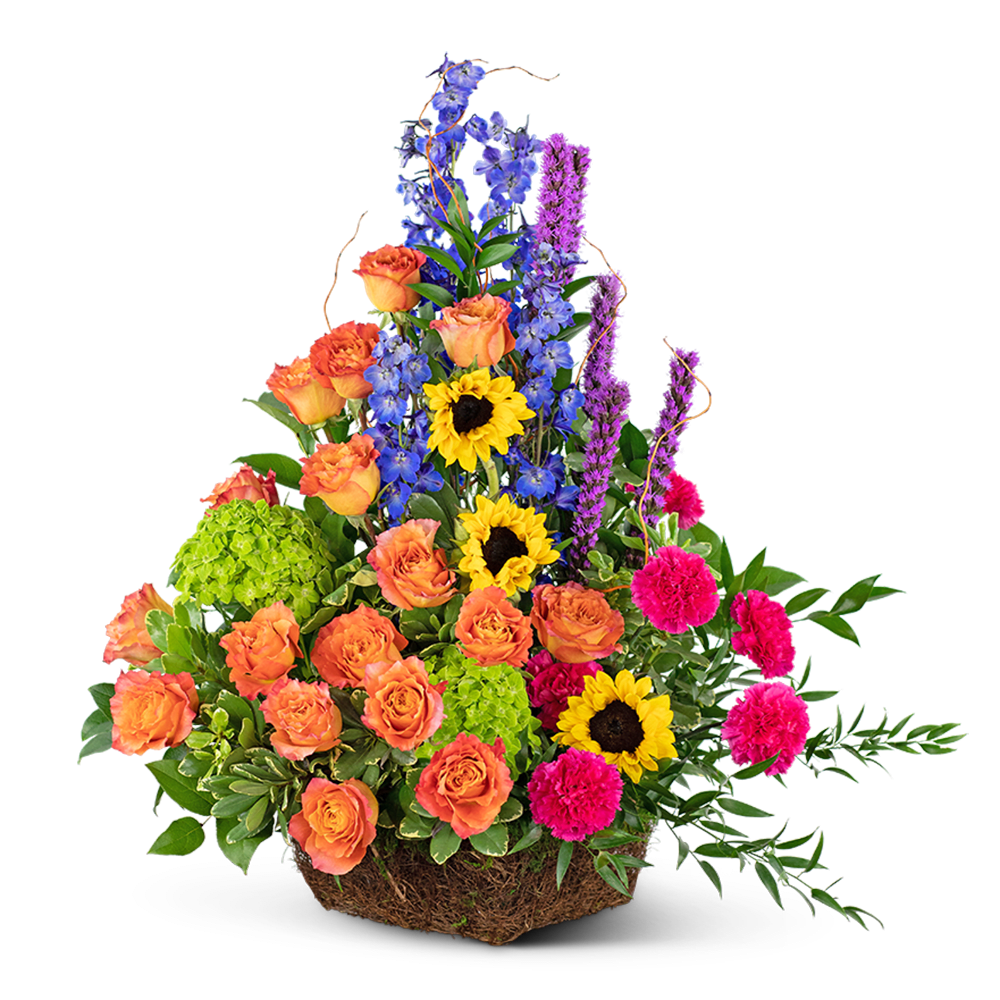Treasured Memories Basket Flower Bouquet