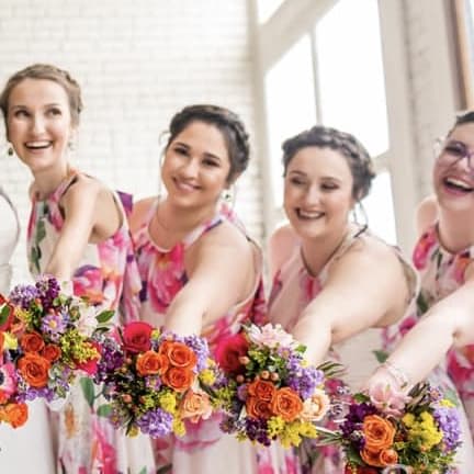 Mixed Colorful Floral Wedding Package Flower Bouquet