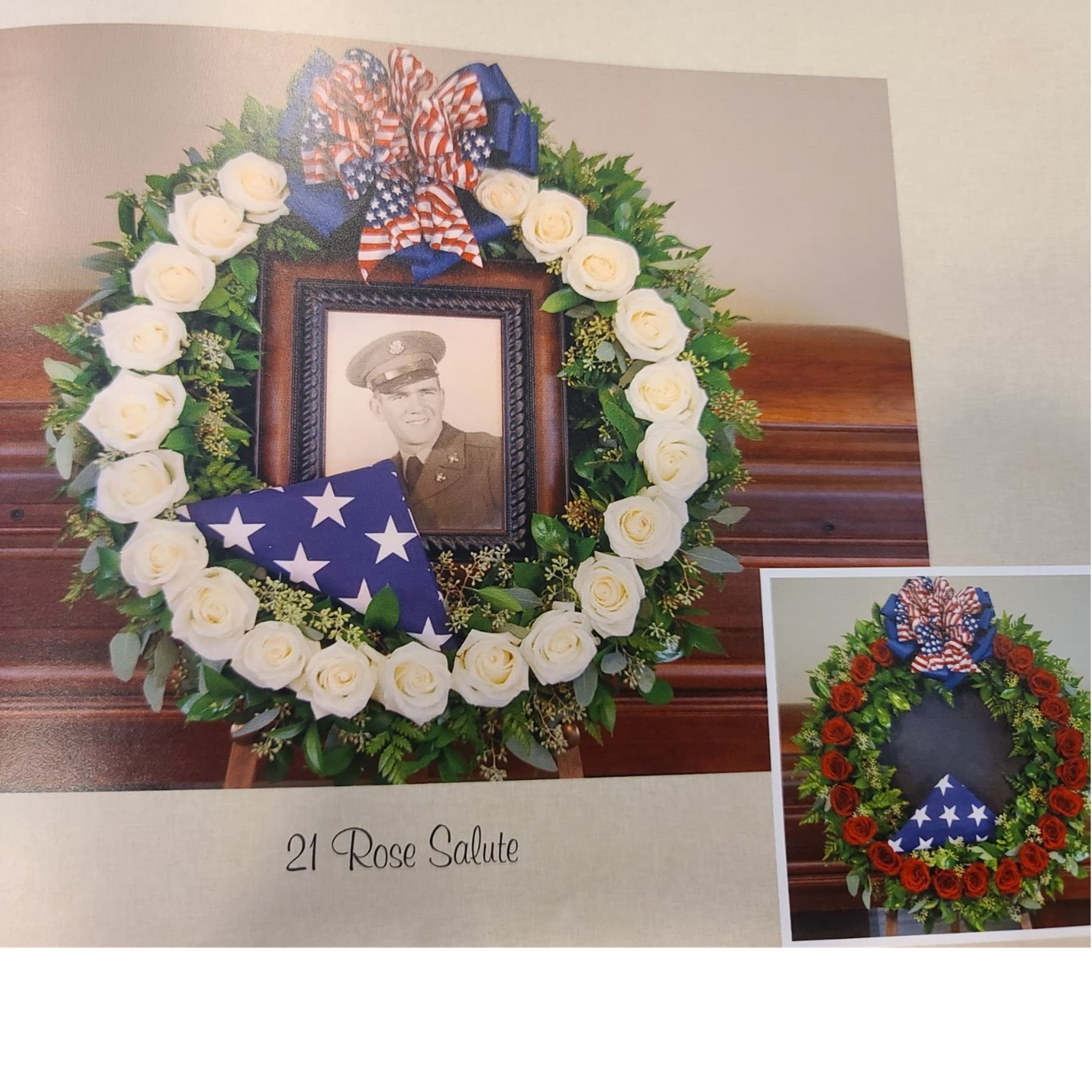 21 Rose Salute Wreath