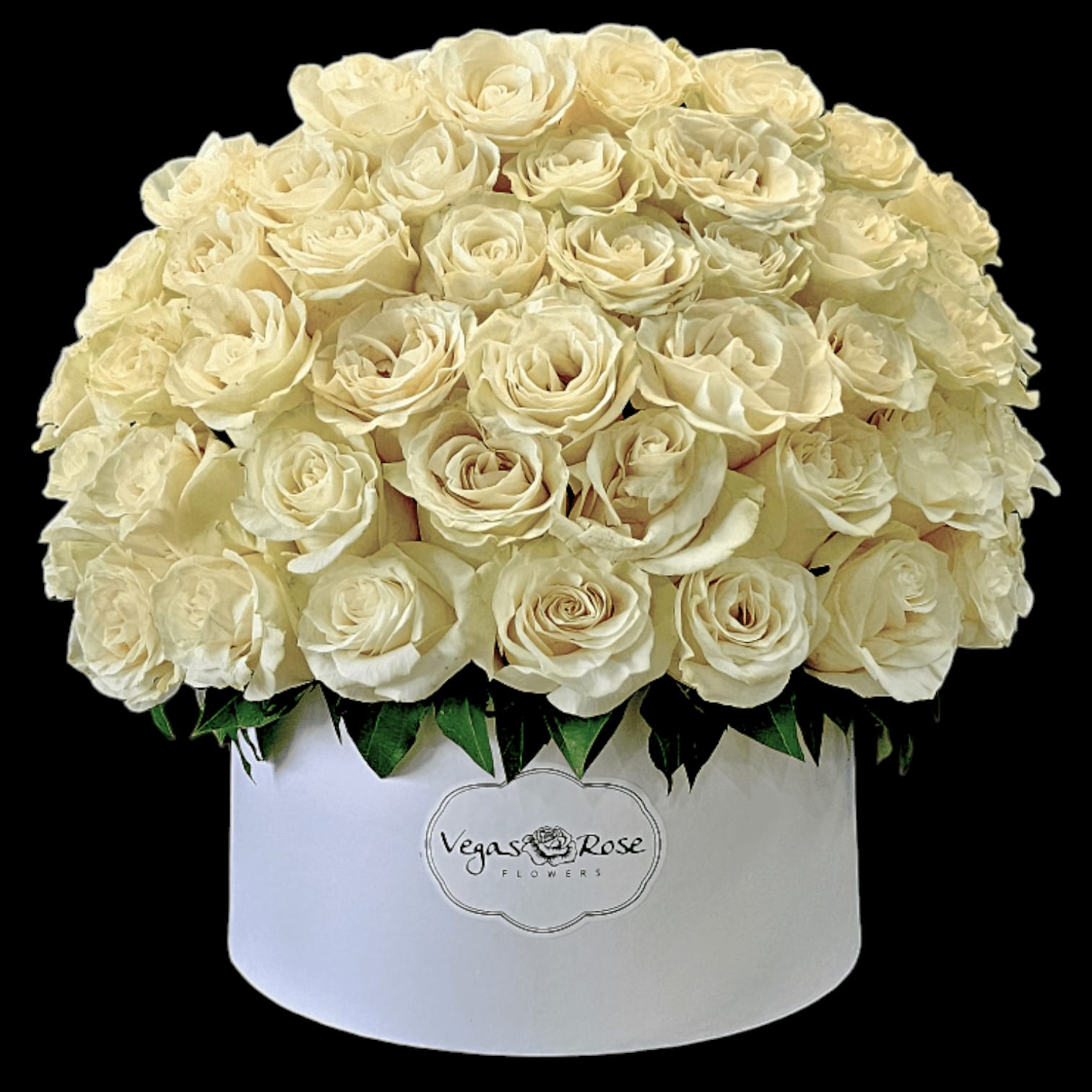 WHITE ROSES IN ANY WIDE BOX