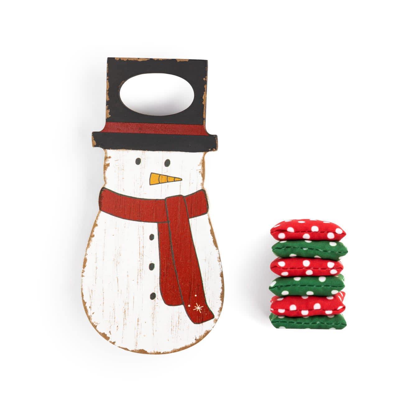 TABLETOP SNOWMAN BEANBAG TOSS