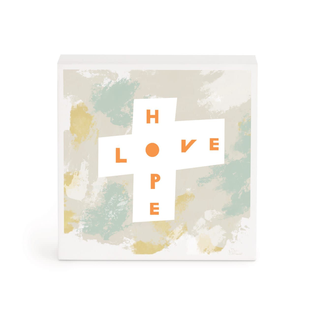 LOVE & HOPE WALL ART- 4'' SQUARE