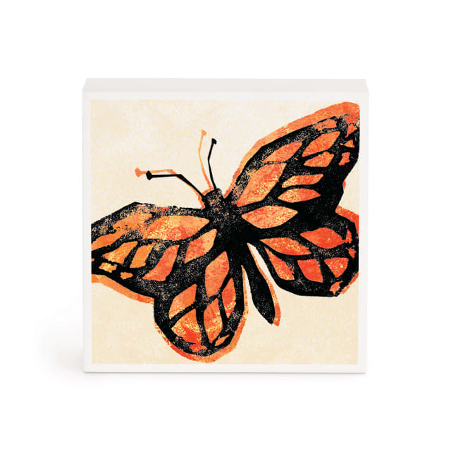 MONARCH BUTTERFLY WALL ART- 4'' SQUARE