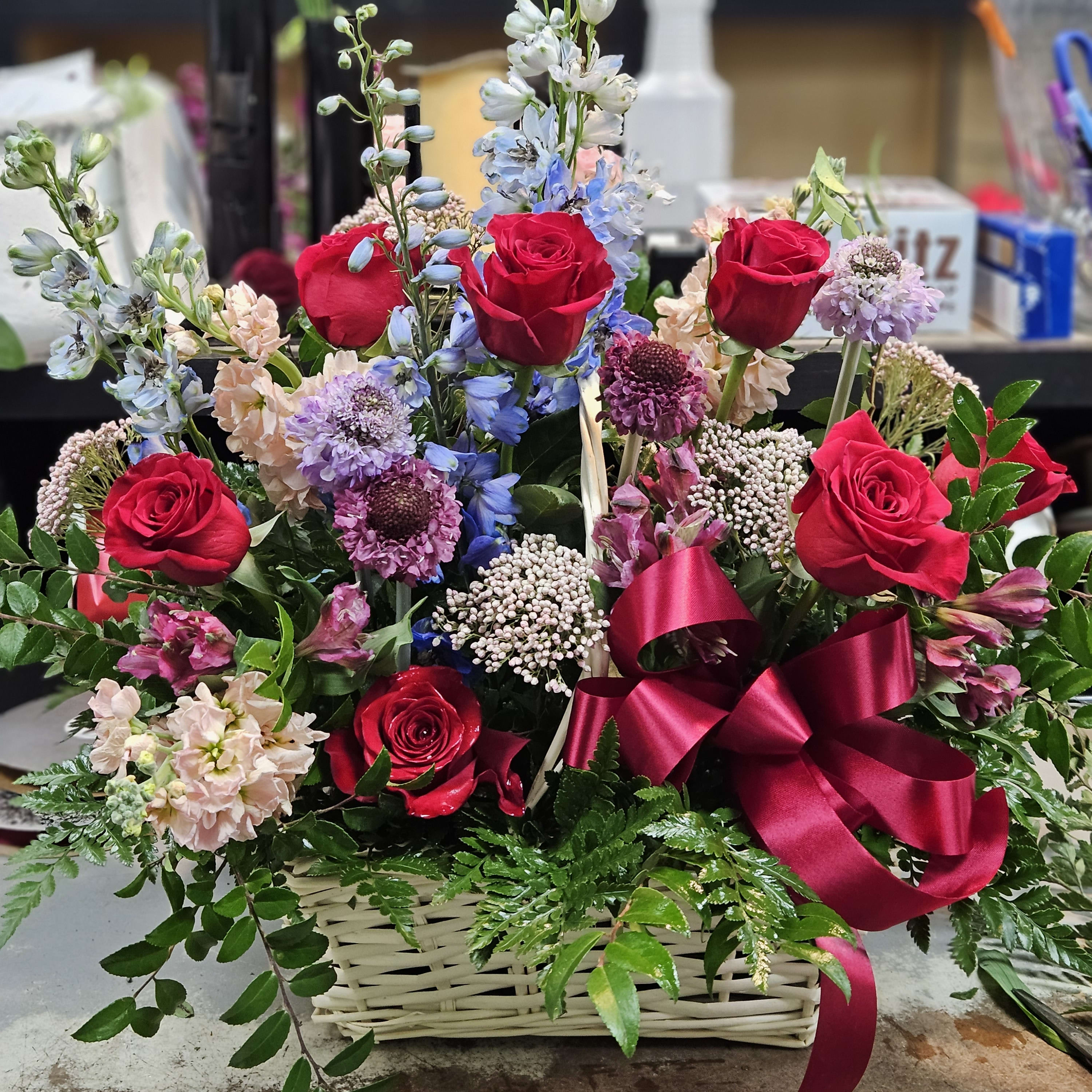 Bold Memories Basket Flower Bouquet