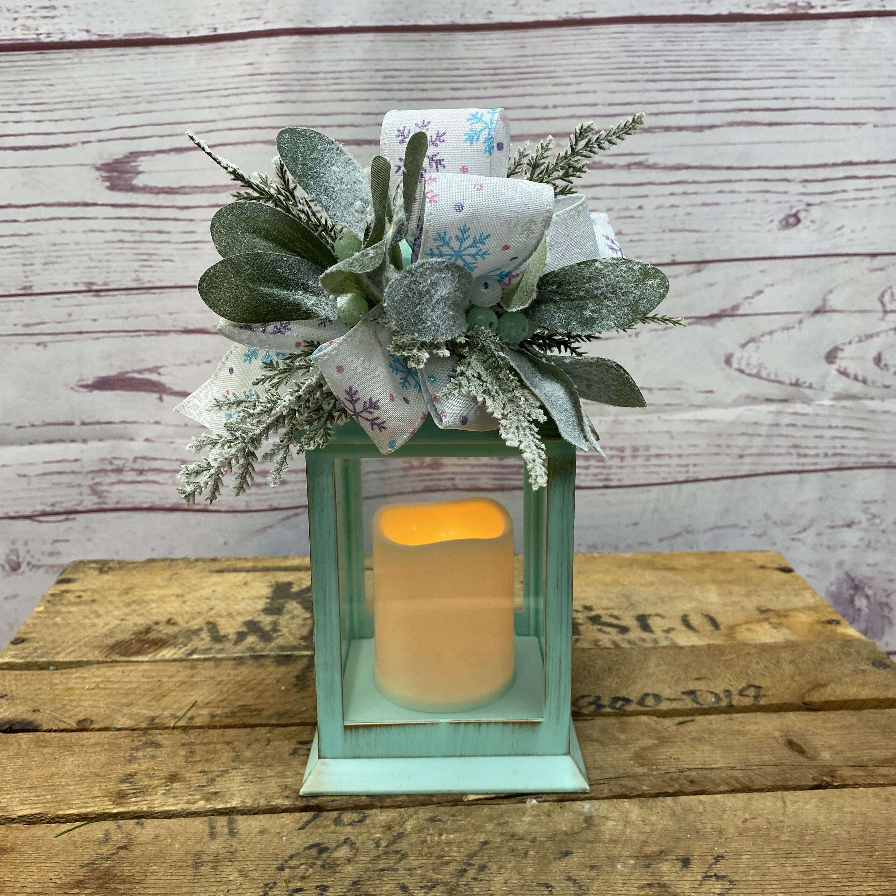 Pastel Winter Silk (Artificial) Lantern