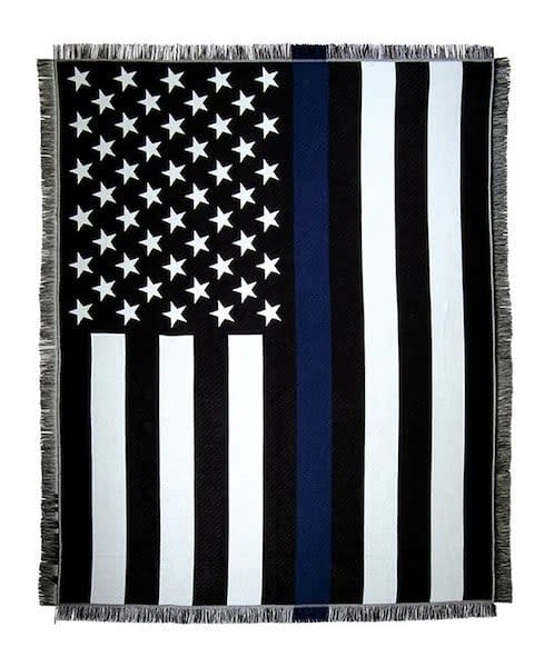 Police Flag Tapestry Flower Bouquet
