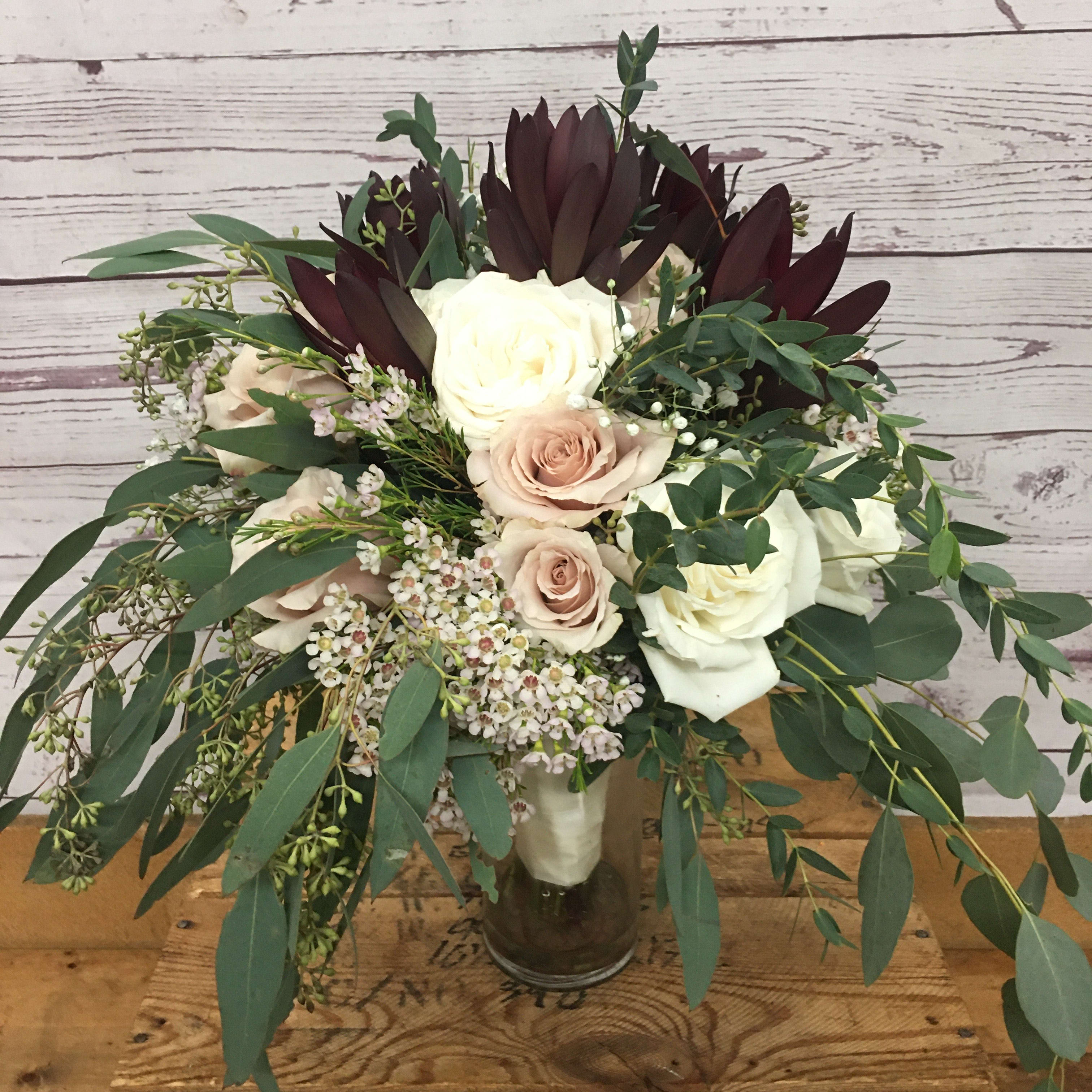 Magnificent Marsala, Blush and Sage Wedding Flowers