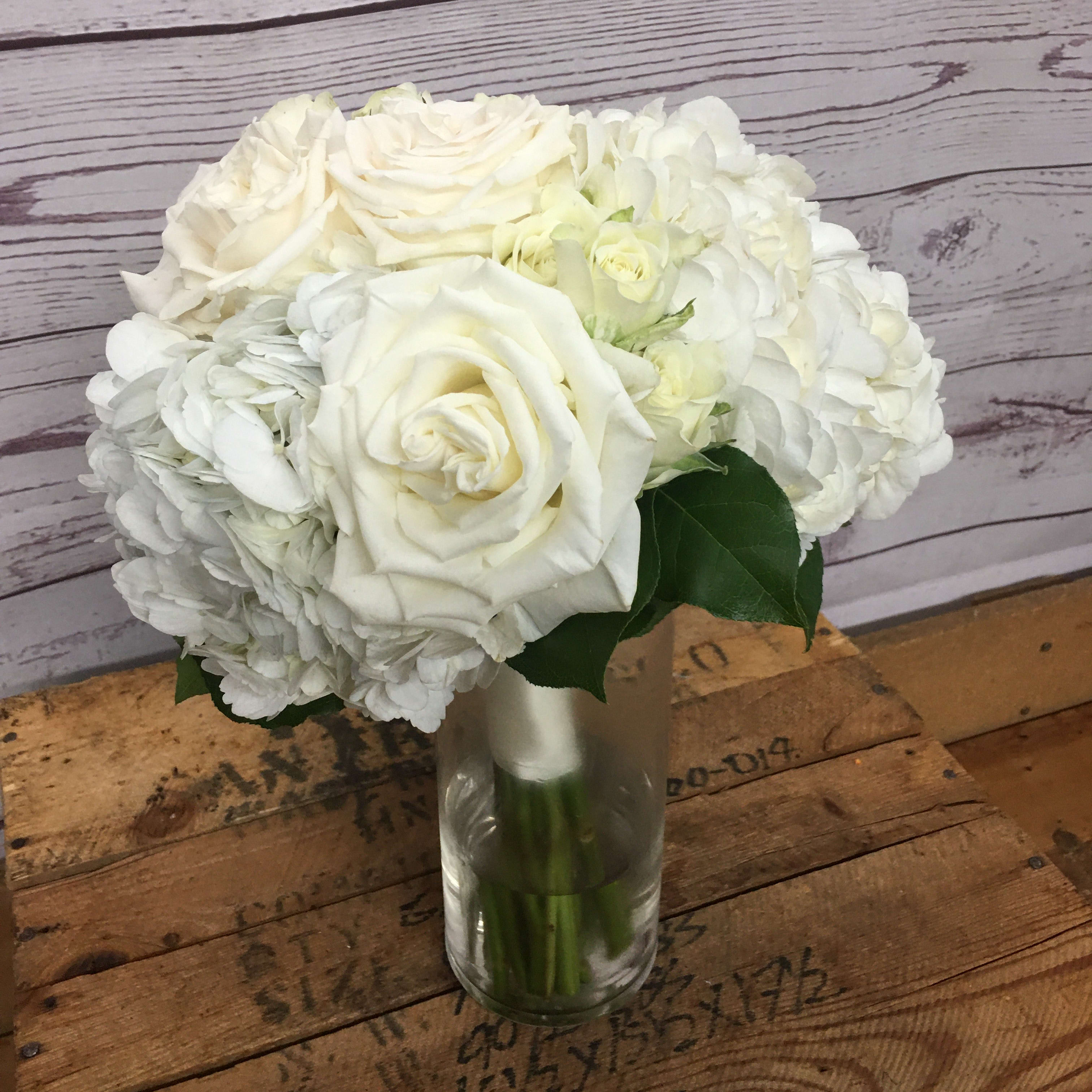 Sophisticated Elegance All White Wedding Package Flower Bouquet