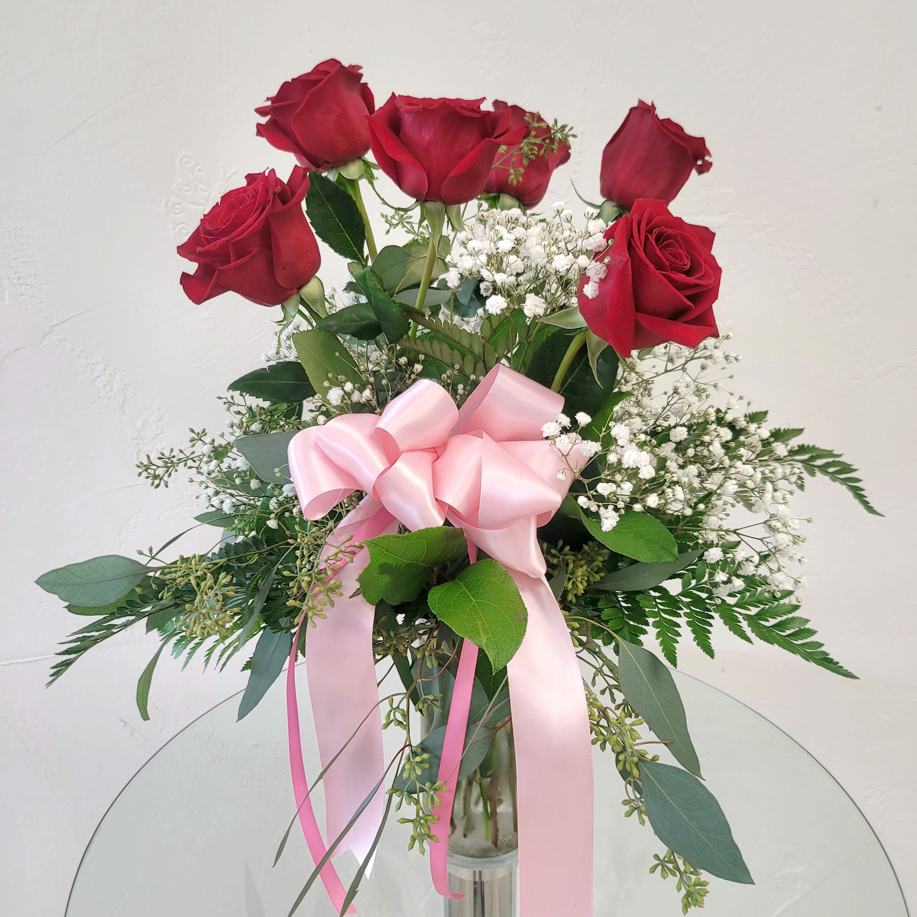 Half Dozen Roses Flower Bouquet
