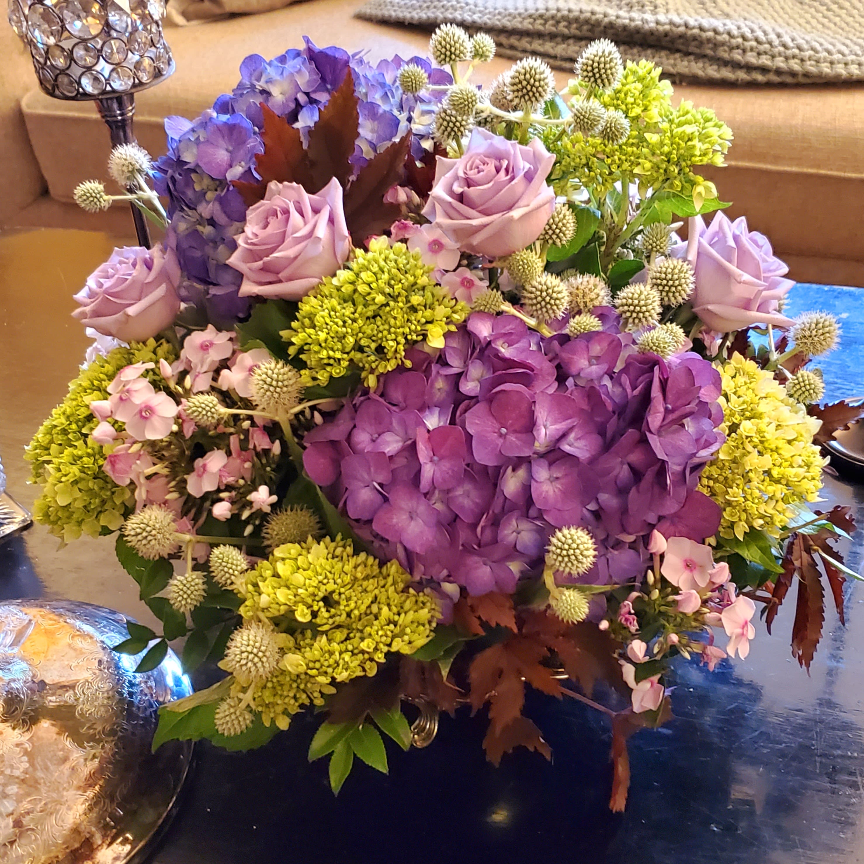Summer Hydrangea and Rose Bouquet