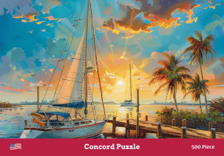 Florida Sailboats Harbor Puzzle Flower Bouquet
