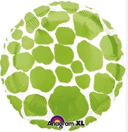 Green Giraffe Print Balloon