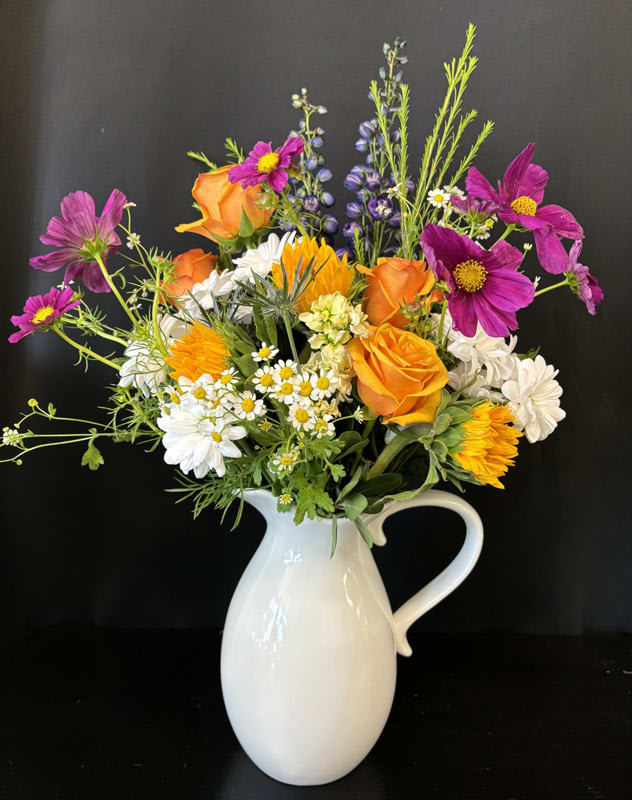 Pitcher Full of Petals Flower Bouquet