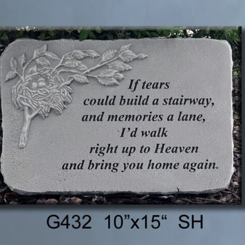 Stairway Memorial Stone on Stand
