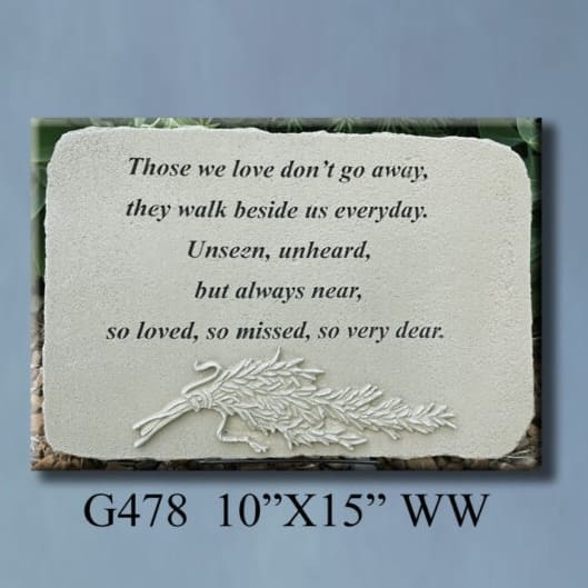 Those We Love Memorial Stone on Stand Flower Bouquet