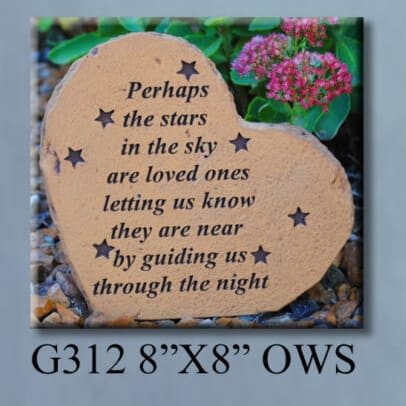 Perhaps The Stars (Heart) Memorial Stone