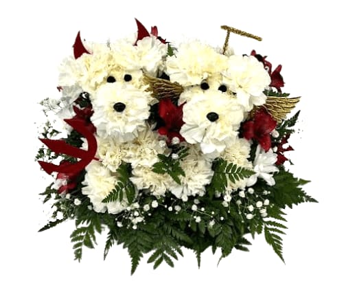 *ON SALE* Angel & Devil Pooches P-9039 Flower Bouquet