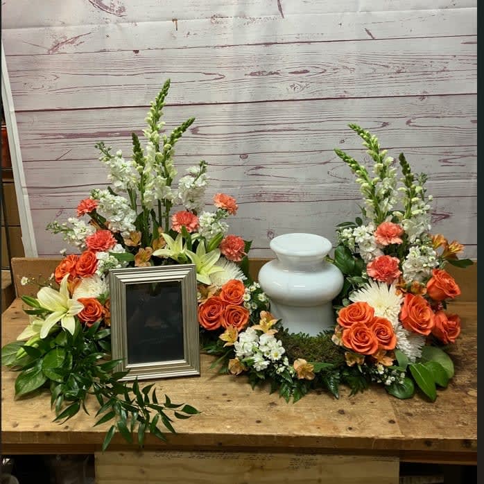 S Shaped Urn Cremation Arrangement