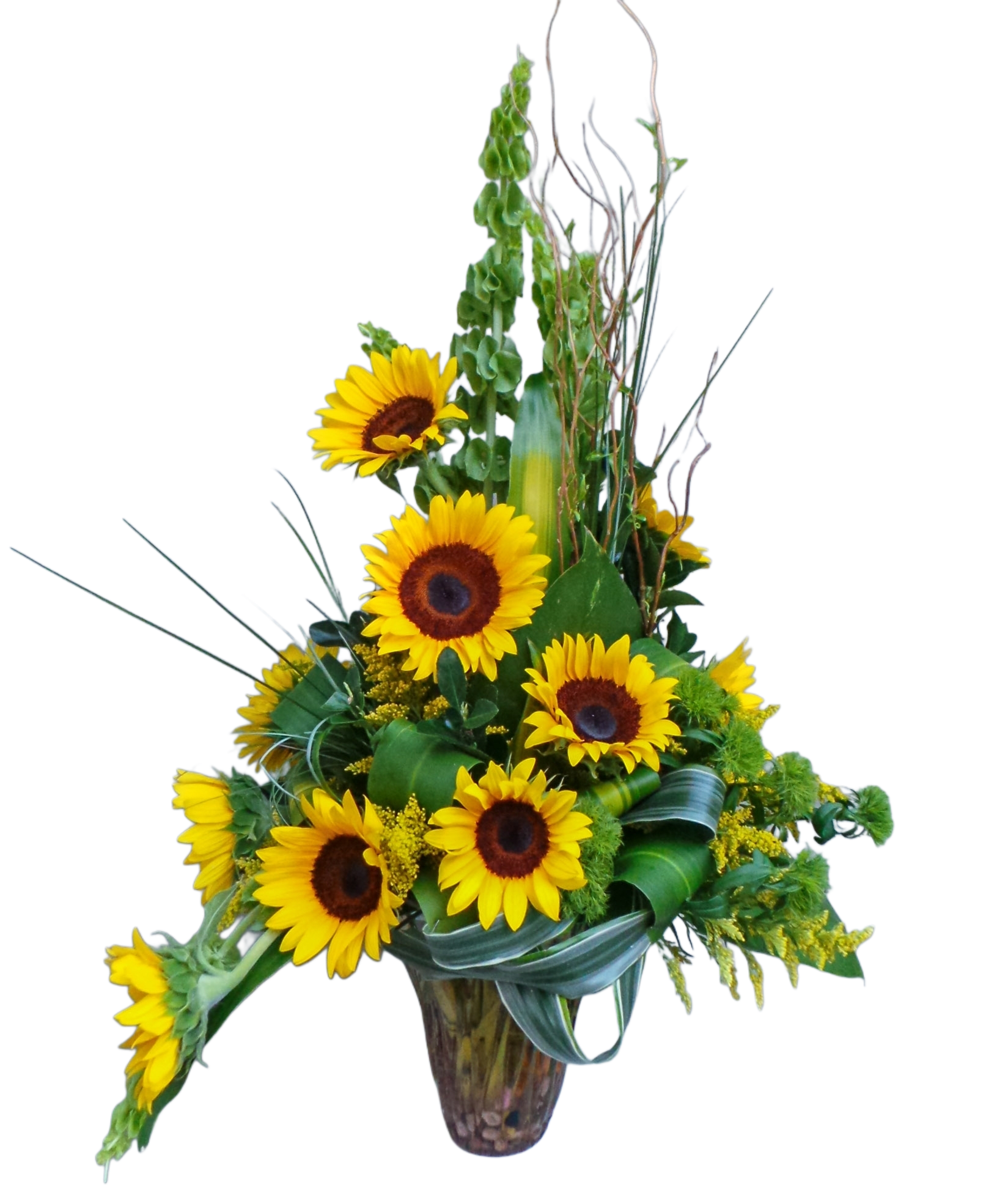 GT-13 Arreglo de girasoles y solidago Flower Bouquet
