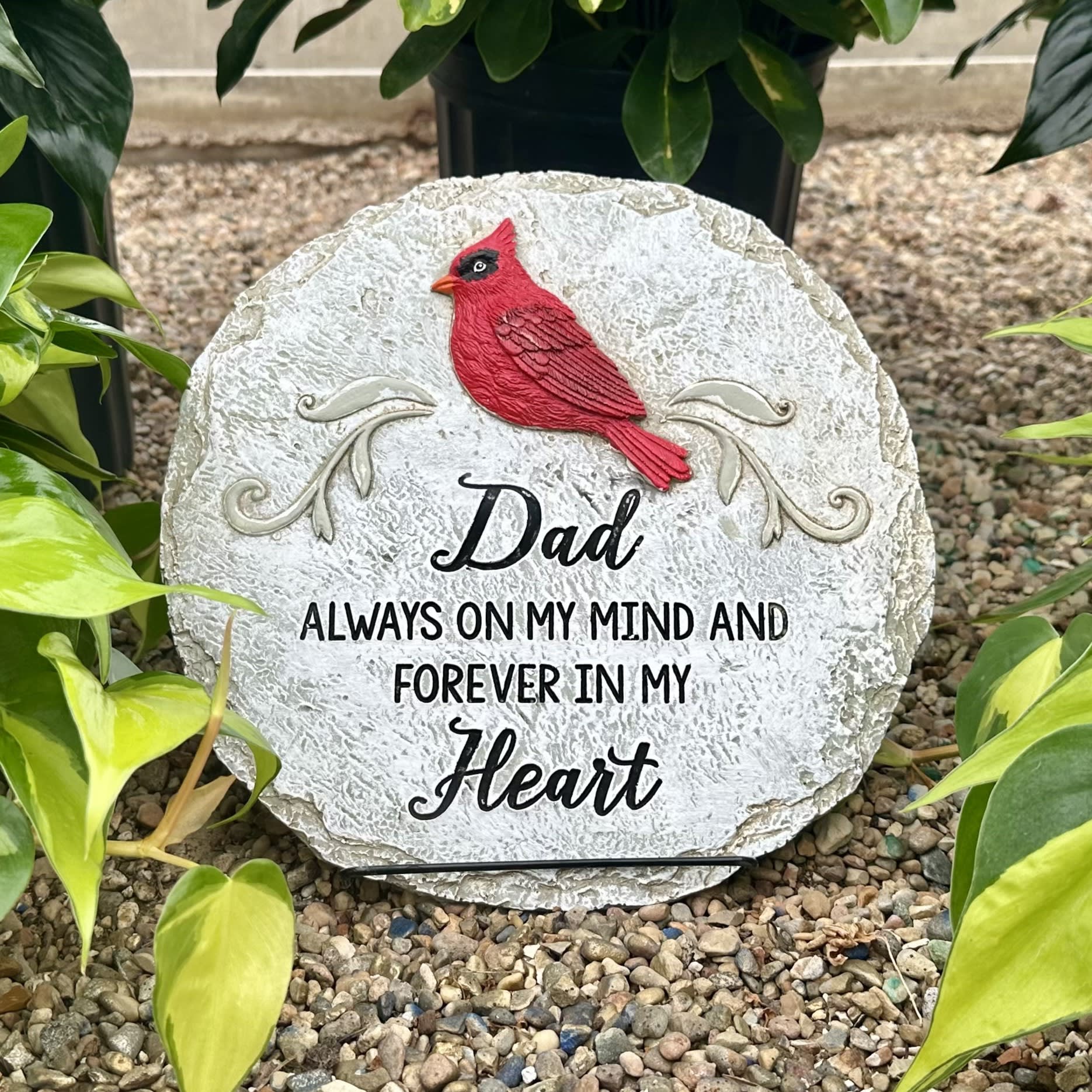 Dad Memorial Cardinal Stone