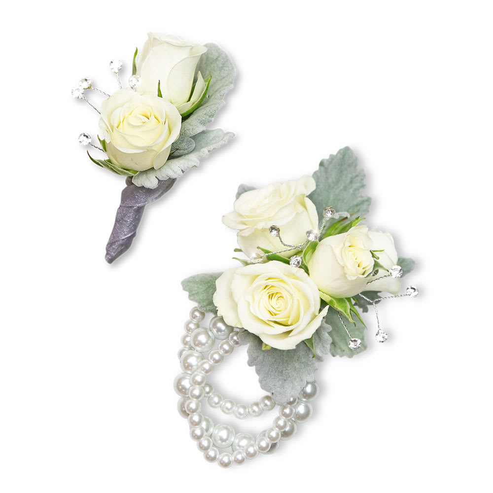 Virtue Corsage and Boutonniere Set Flower Bouquet