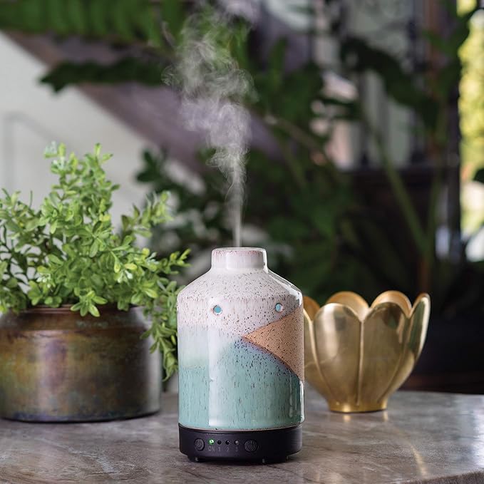 SPECKLED SHORE ULTRASONIC ESSENTIAL OIL DIFFUSER WITH TIMER Flower Bouquet